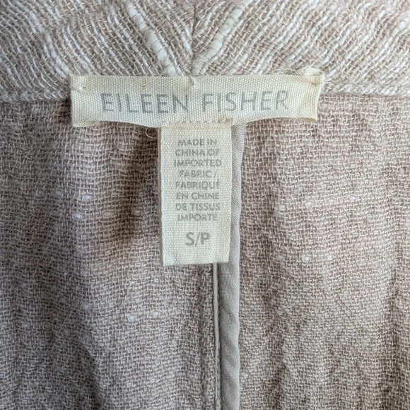 Eileen Fisher Rhythmic Cotton Slub Kimono Jacket in a natural beige color - Picture 11 of 13